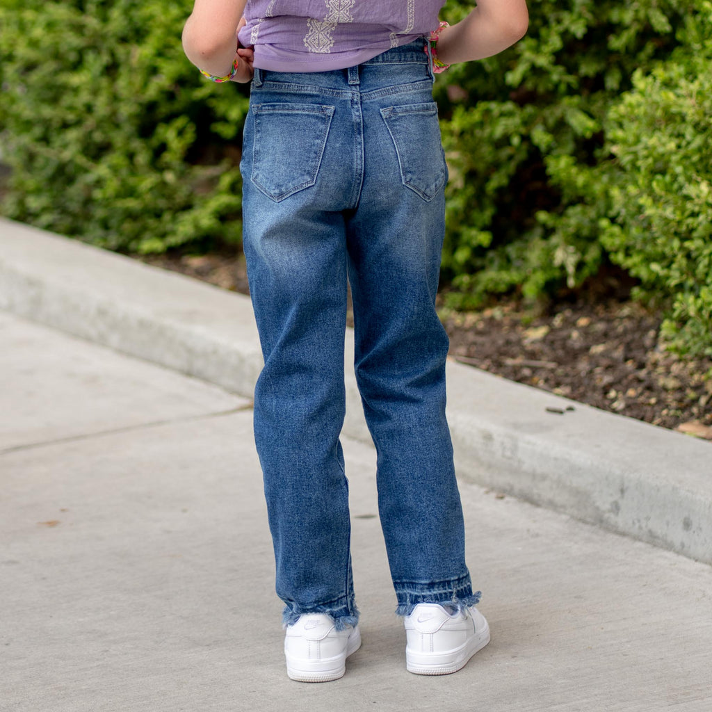 Kids Royal High Rise Mini Straight Leg