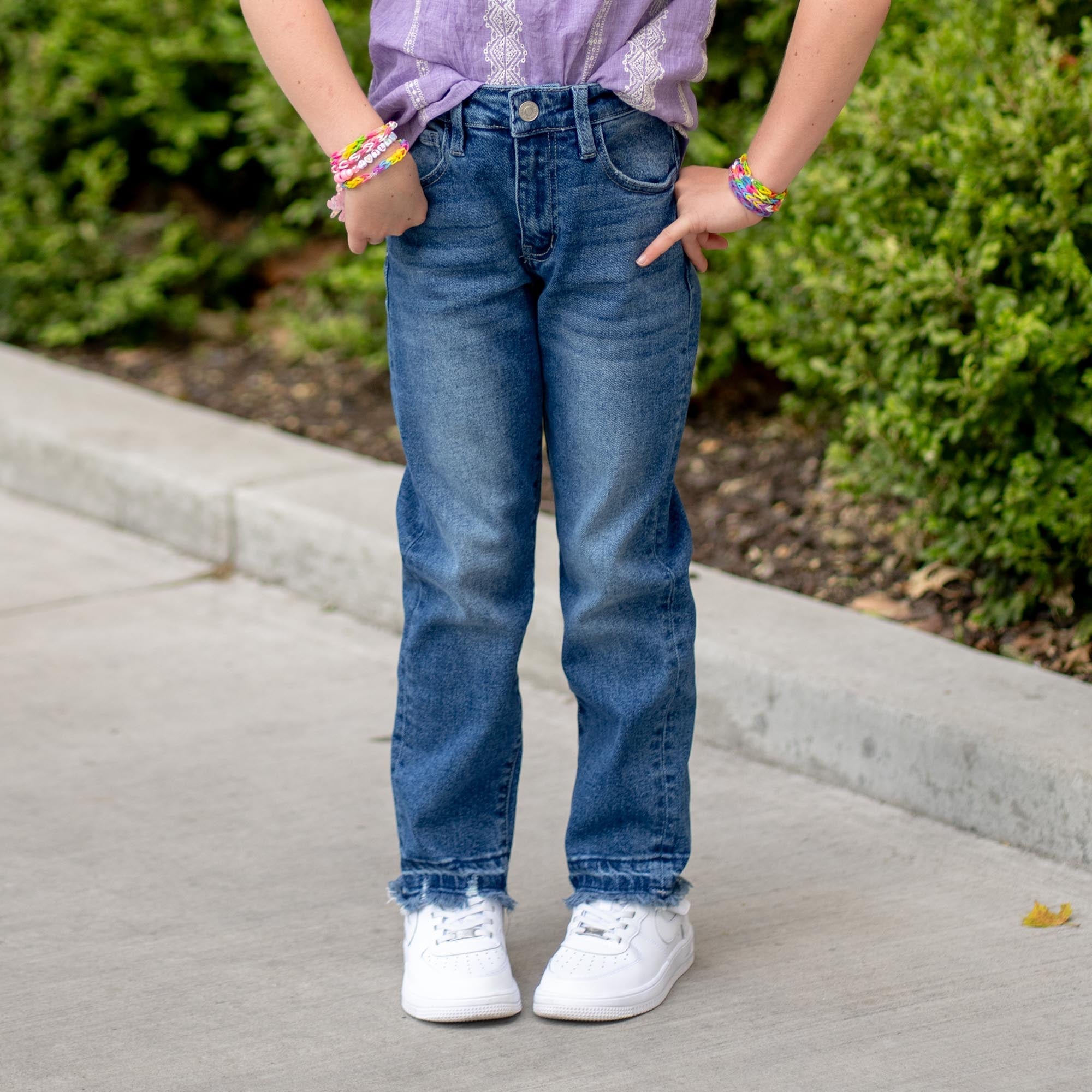 Kids Royal High Rise Mini Straight Leg
