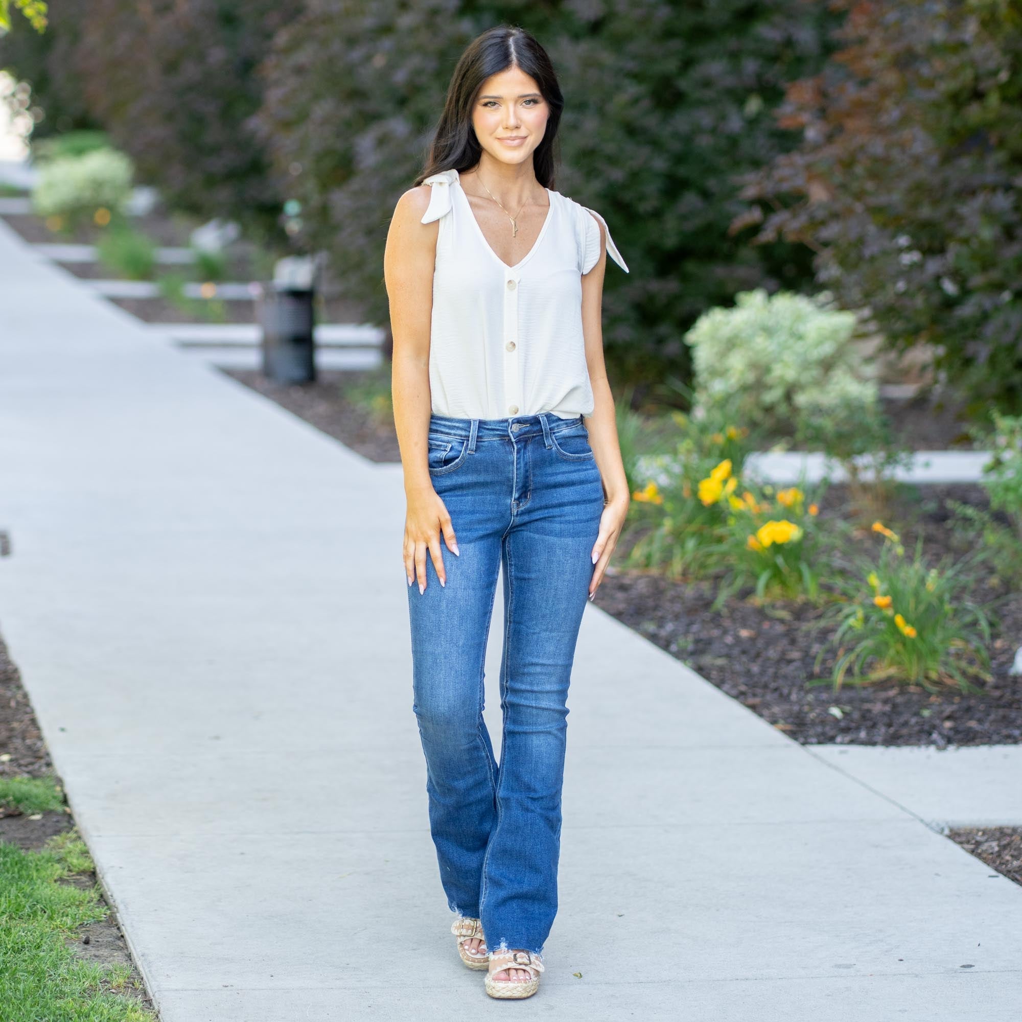 KanCan Birmingham High Rise Distressed Boot Cut Jeans