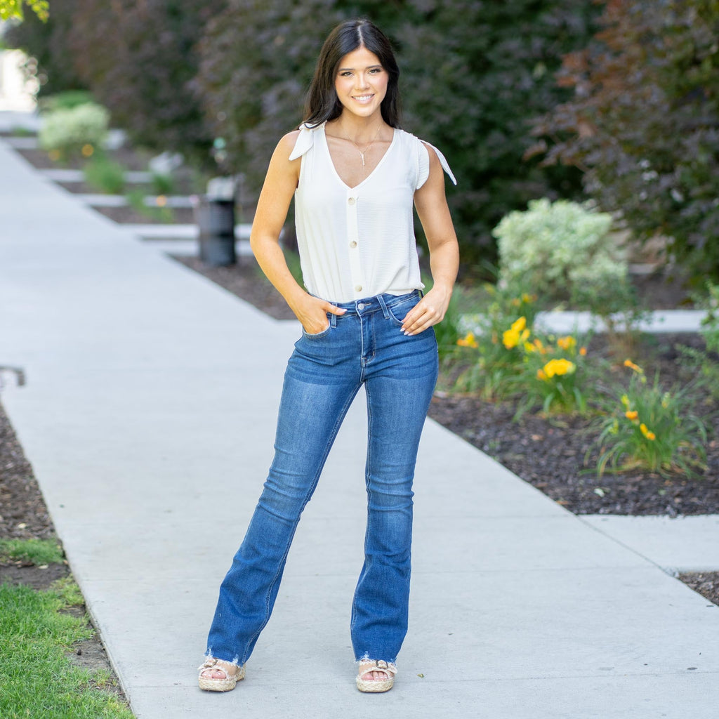 KanCan Birmingham High Rise Distressed Boot Cut Jeans