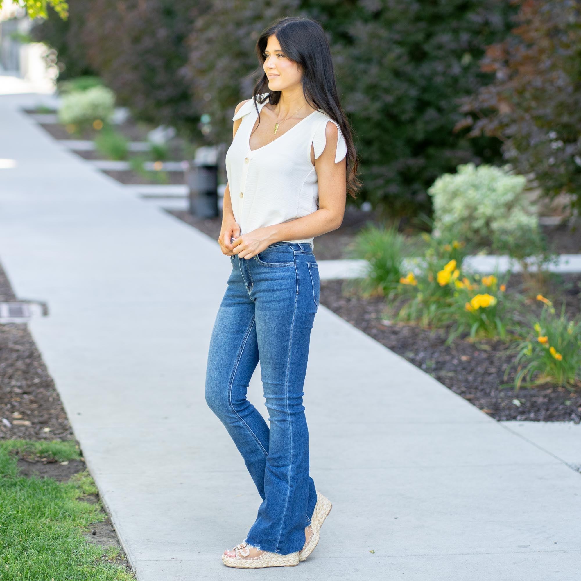 KanCan Birmingham High Rise Distressed Boot Cut Jeans
