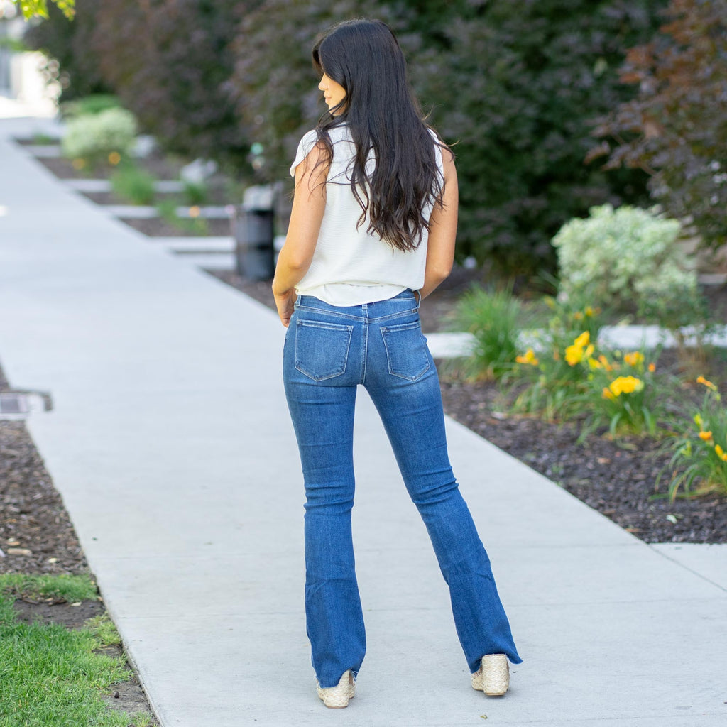 KanCan Birmingham High Rise Distressed Boot Cut Jeans