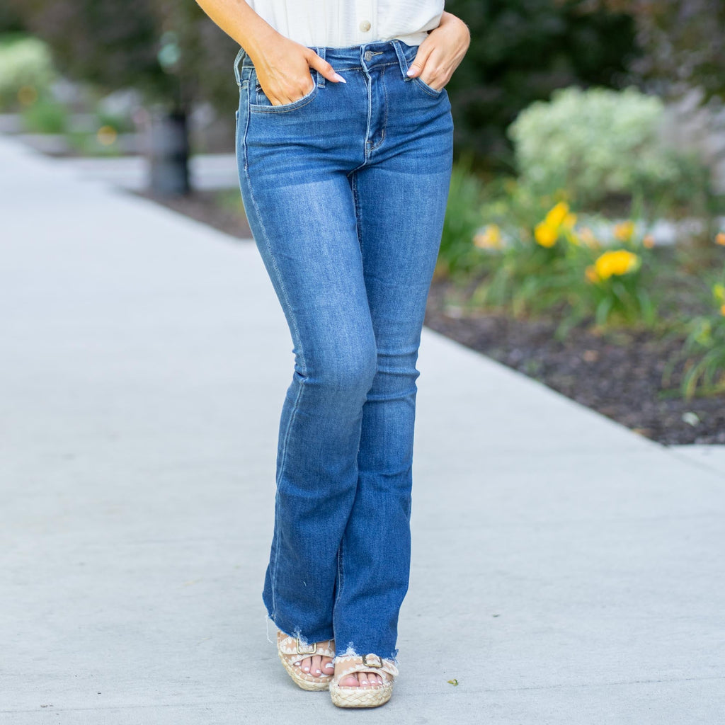 KanCan Birmingham High Rise Distressed Boot Cut Jeans