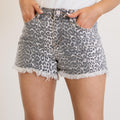 KanCan Lucielle High Rise Shorts Leopard Print