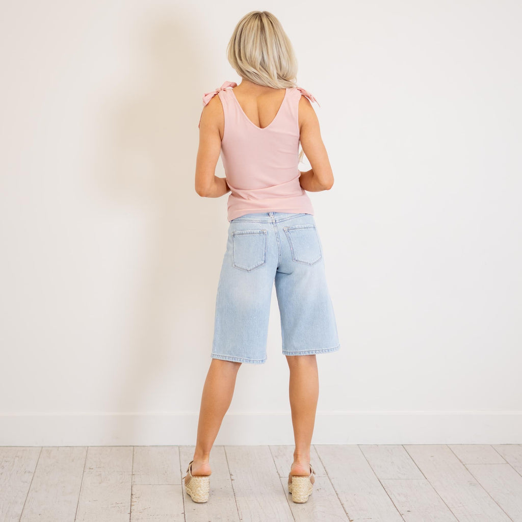 KanCan Darla Low Slung Baggy Jorts – Rigid Oversized Bermuda Denim
