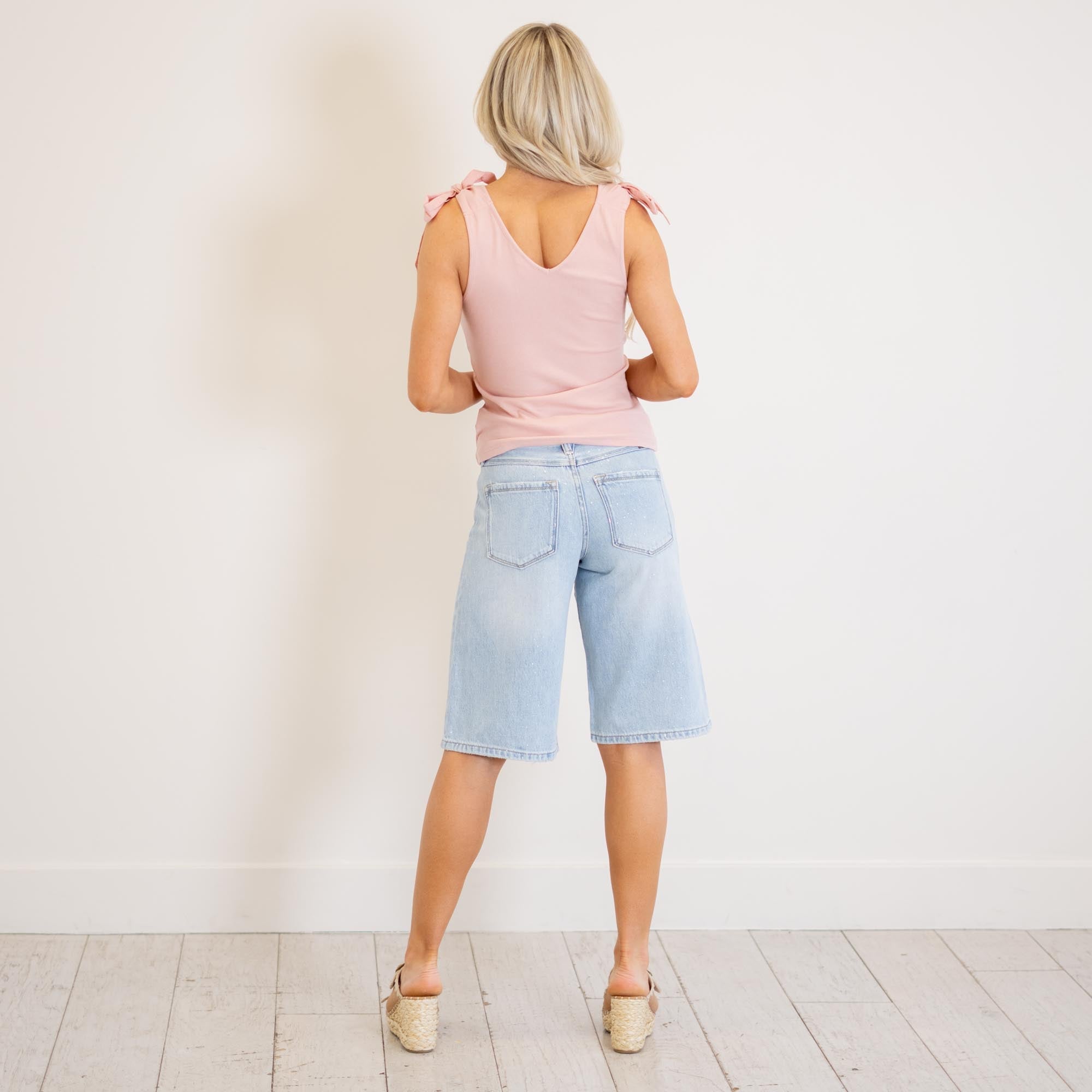 KanCan Darla Low Slung Baggy Jorts – Rigid Oversized Bermuda Denim