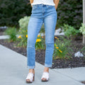 Curvy Fit Cristina High Rise Slim Straight Leg