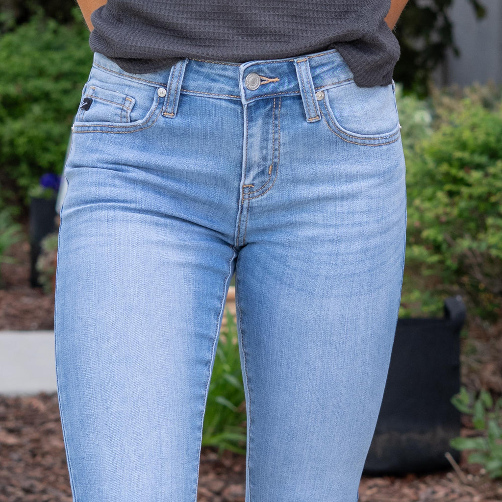 KanCan Willowbrook Essentials Mid Rise Ankle Skinny Jeans Medium Blue
