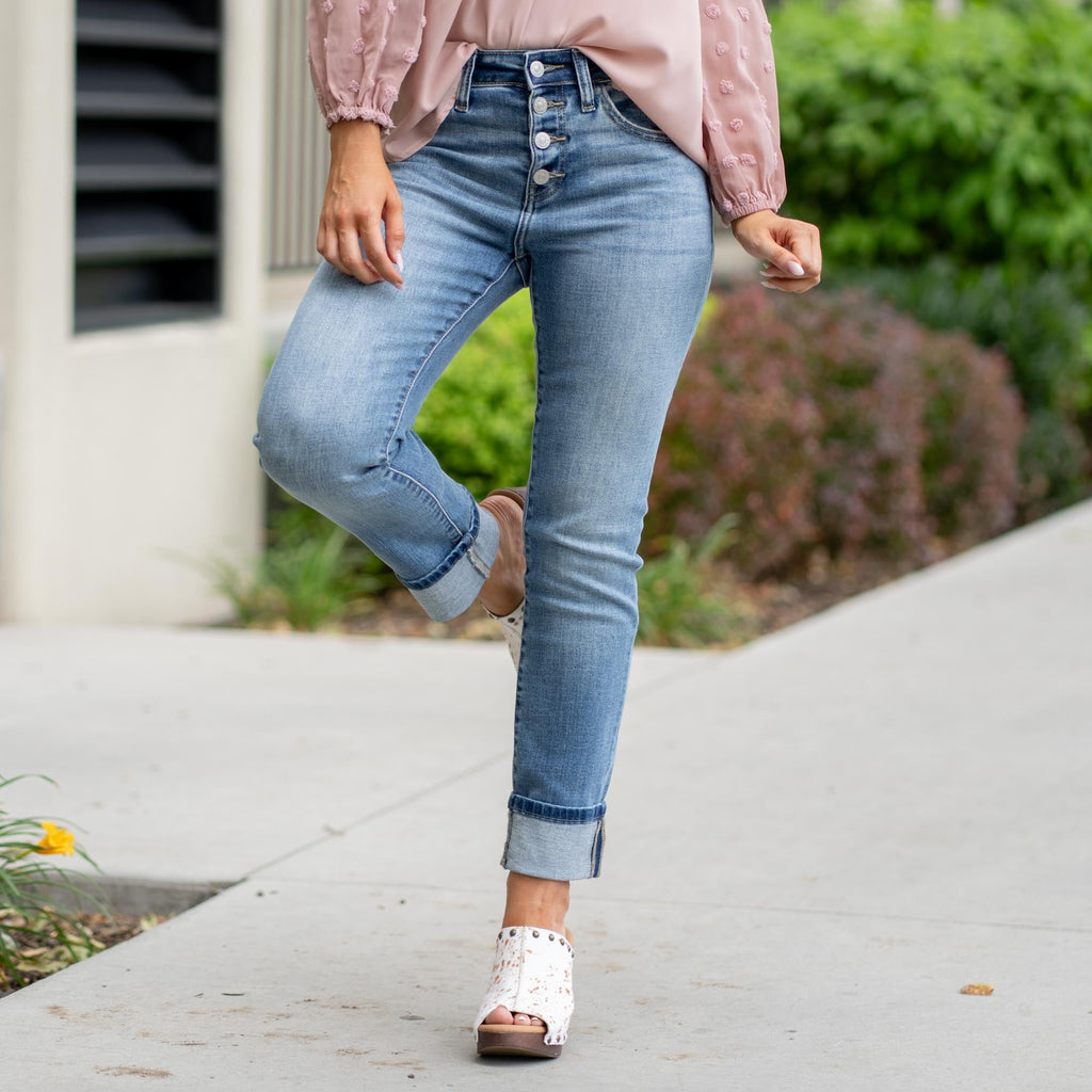 Noelle High Rise Skinny Straight Leg