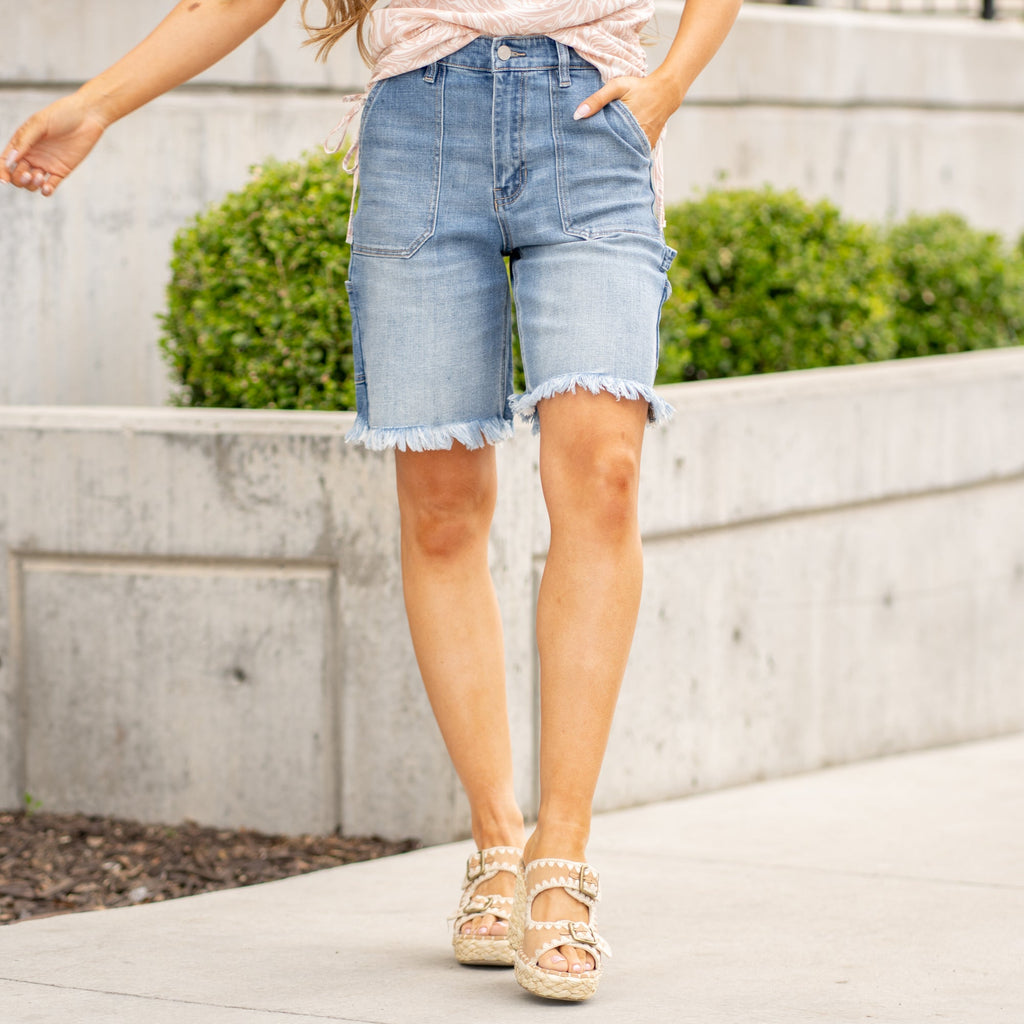Florrie 90's Boyfriend Bermuda Shorts Regular & Plus Sizes
