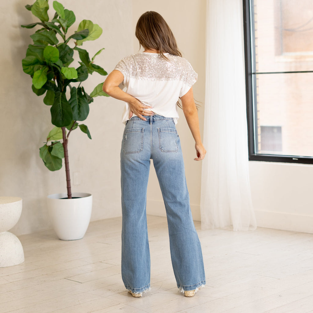 KanCan Yezmin High Rise Wide Leg Jeans