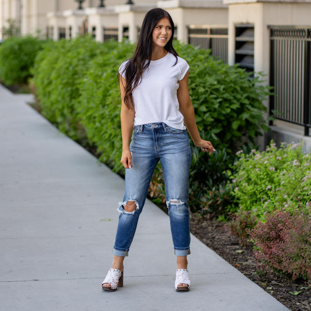 KanCan Milan High Rise Mom Fit