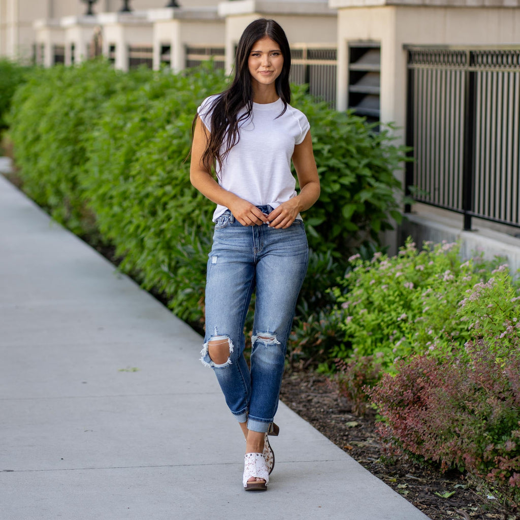 KanCan Milan High Rise Mom Fit