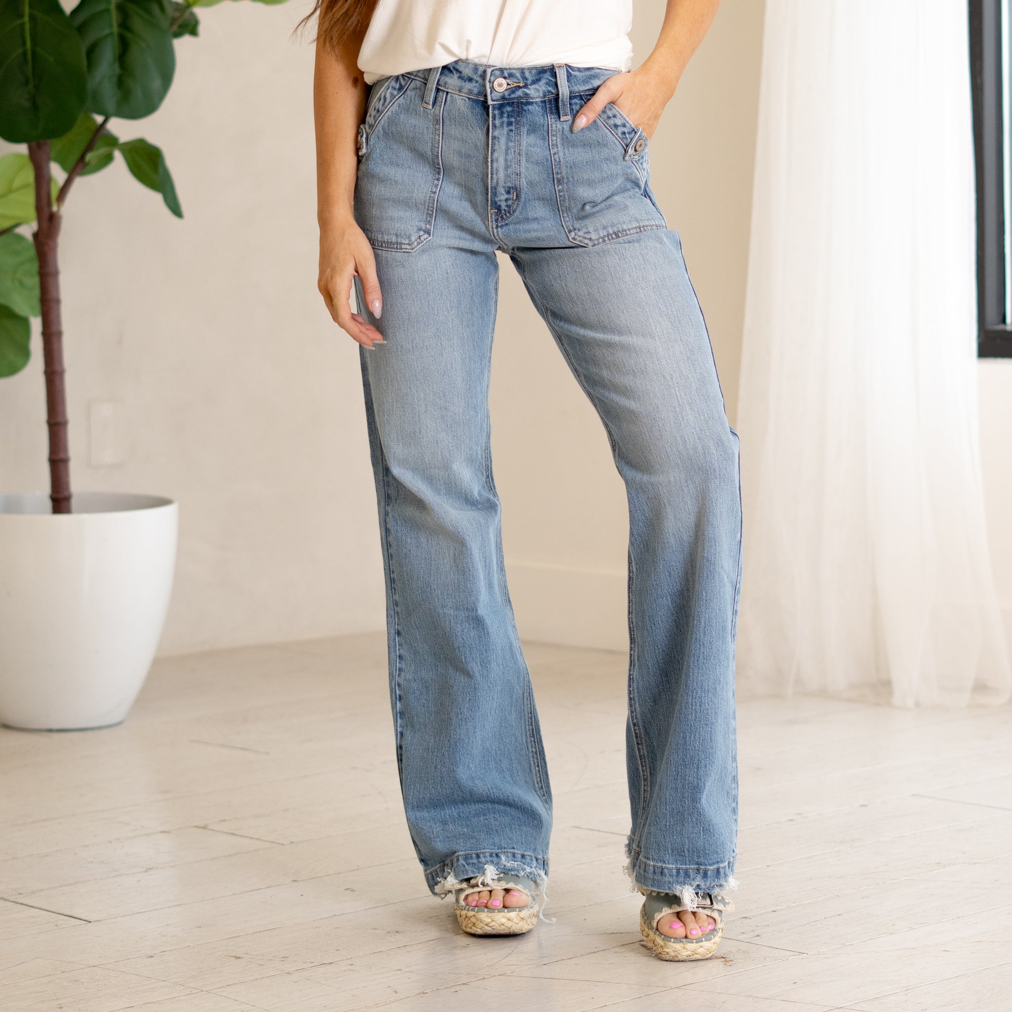 KanCan Yezmin High Rise Wide Leg Jeans