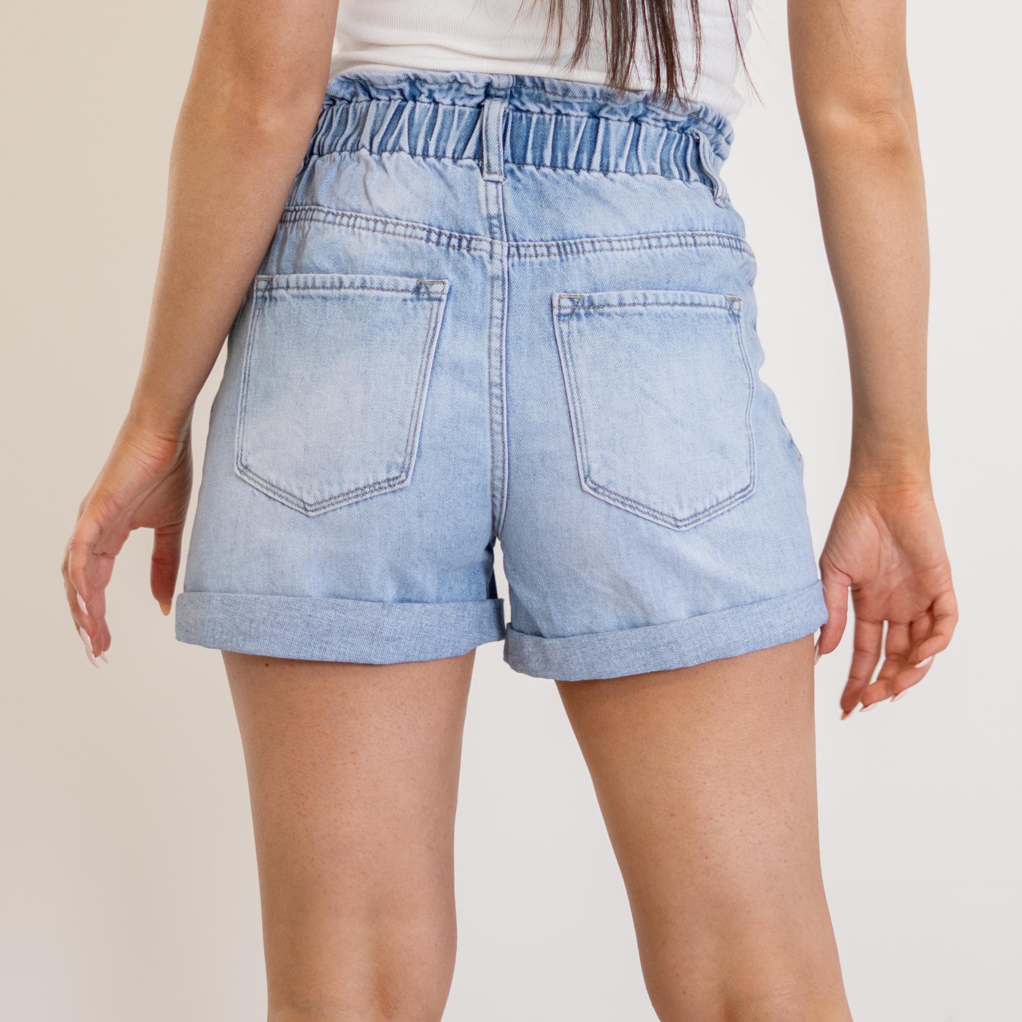 KanCan Izzie Paperbag Ultra High Rise Shorts