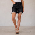 KanCan Carissa Ultra High Rise Shorts Dark Grey