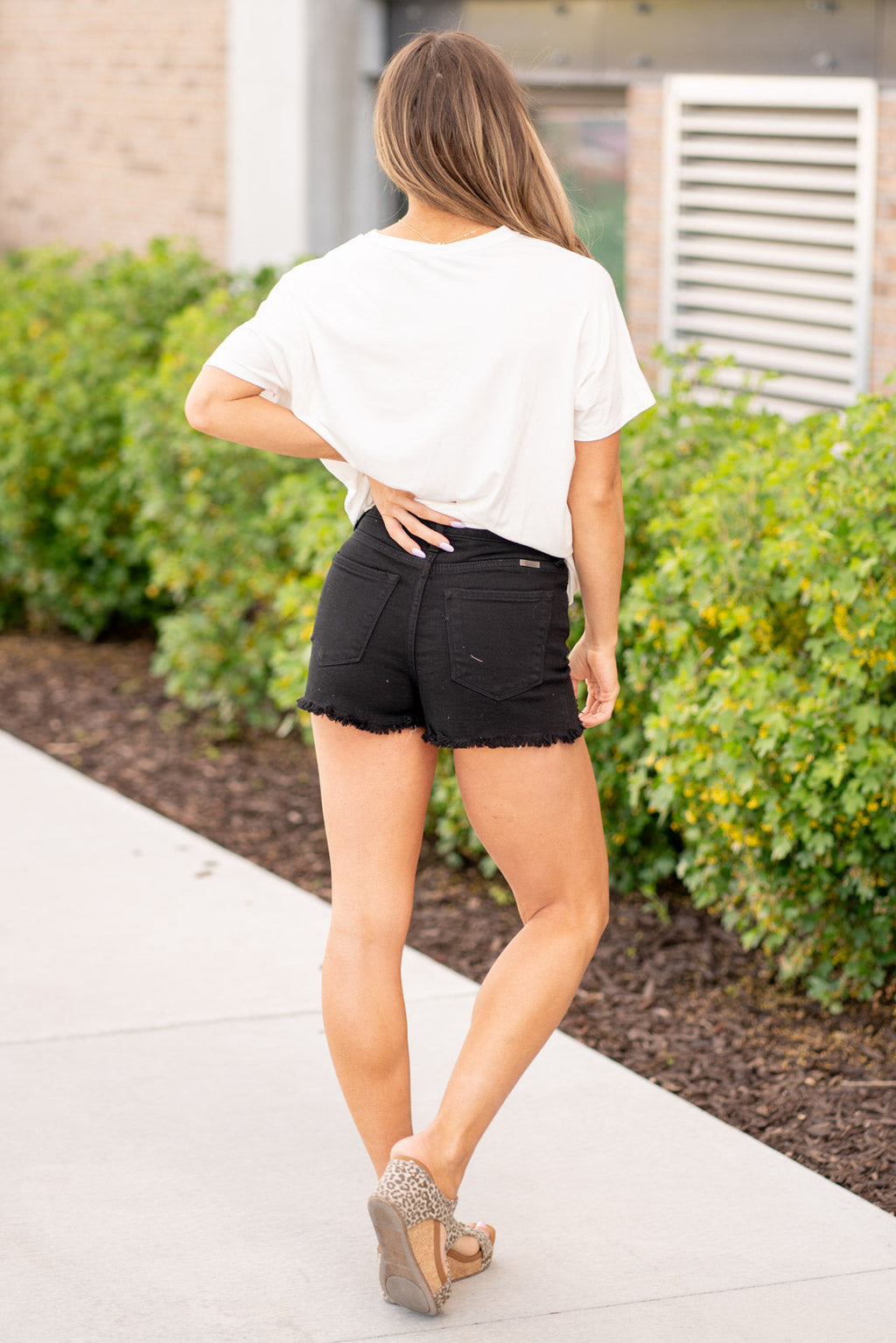KanCan Lorena High Rise Shorts Black