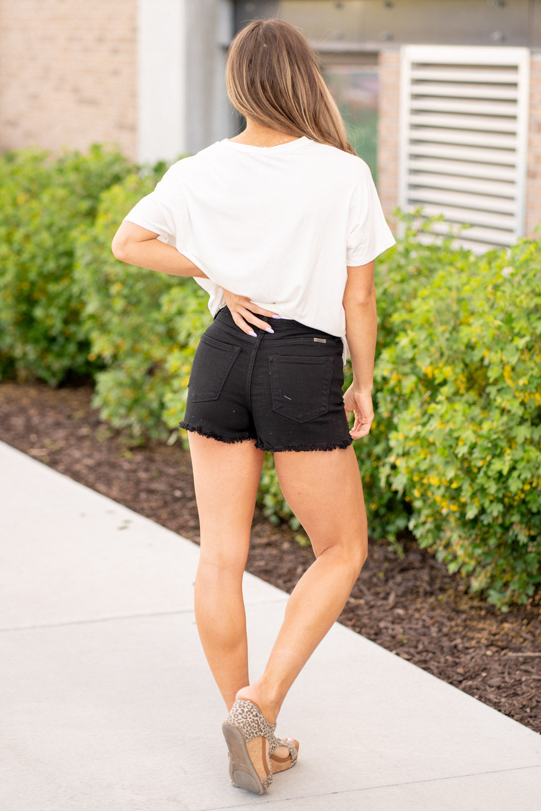 KanCan Lorena High Rise Shorts Black