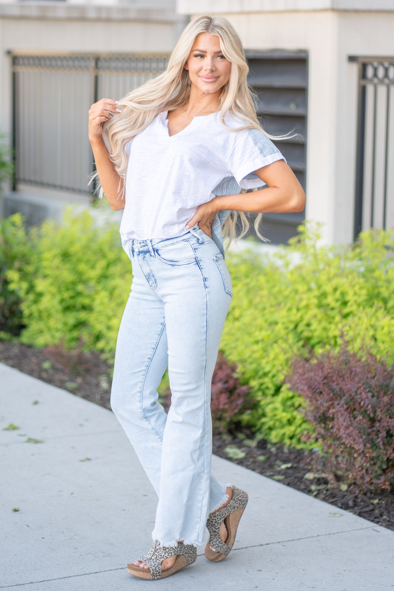 Rock Away High Rise Wide Leg Flare Regular & Plus Sizes