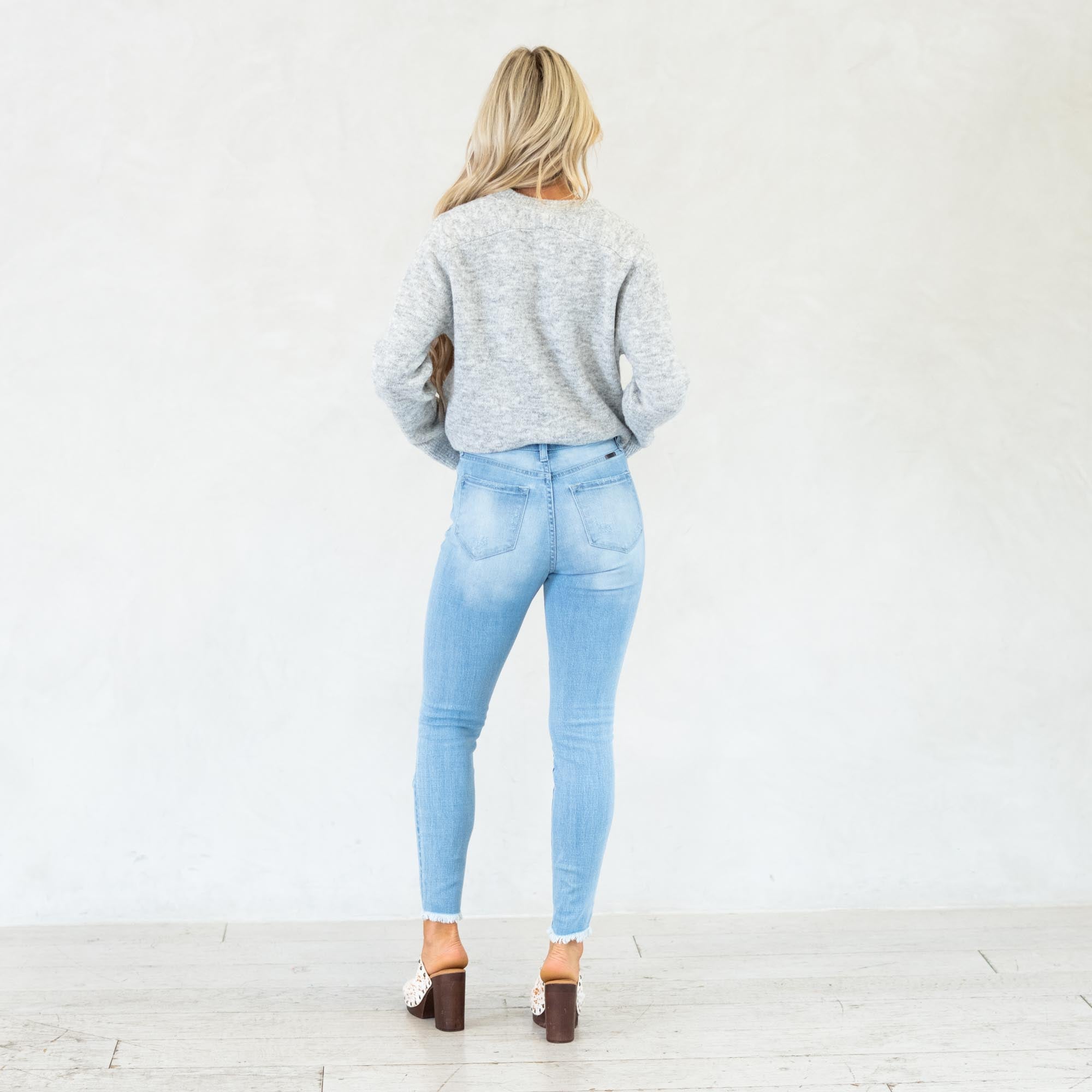 KanCan Lola High Rise Super Skinny Jeans Light Blue Wash