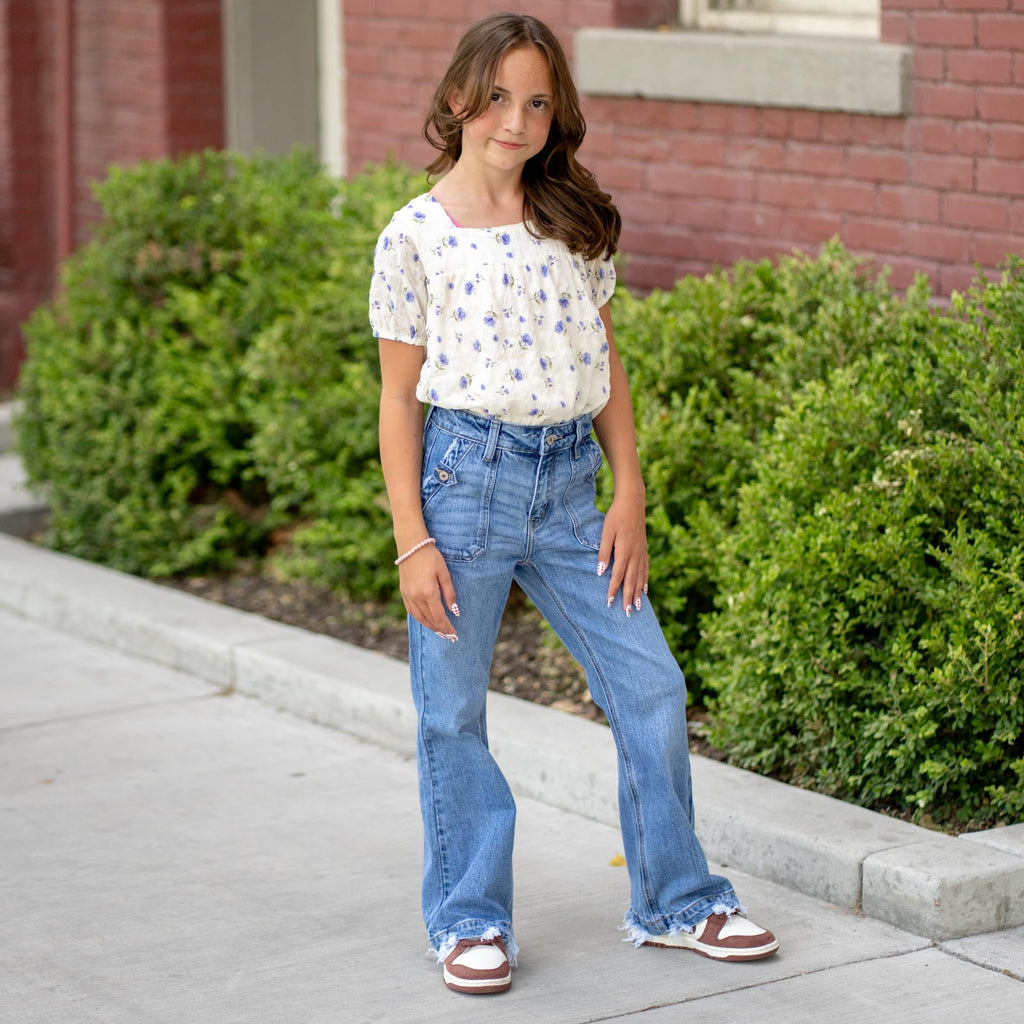 Kids Sherri High Rise Wide Leg Flare