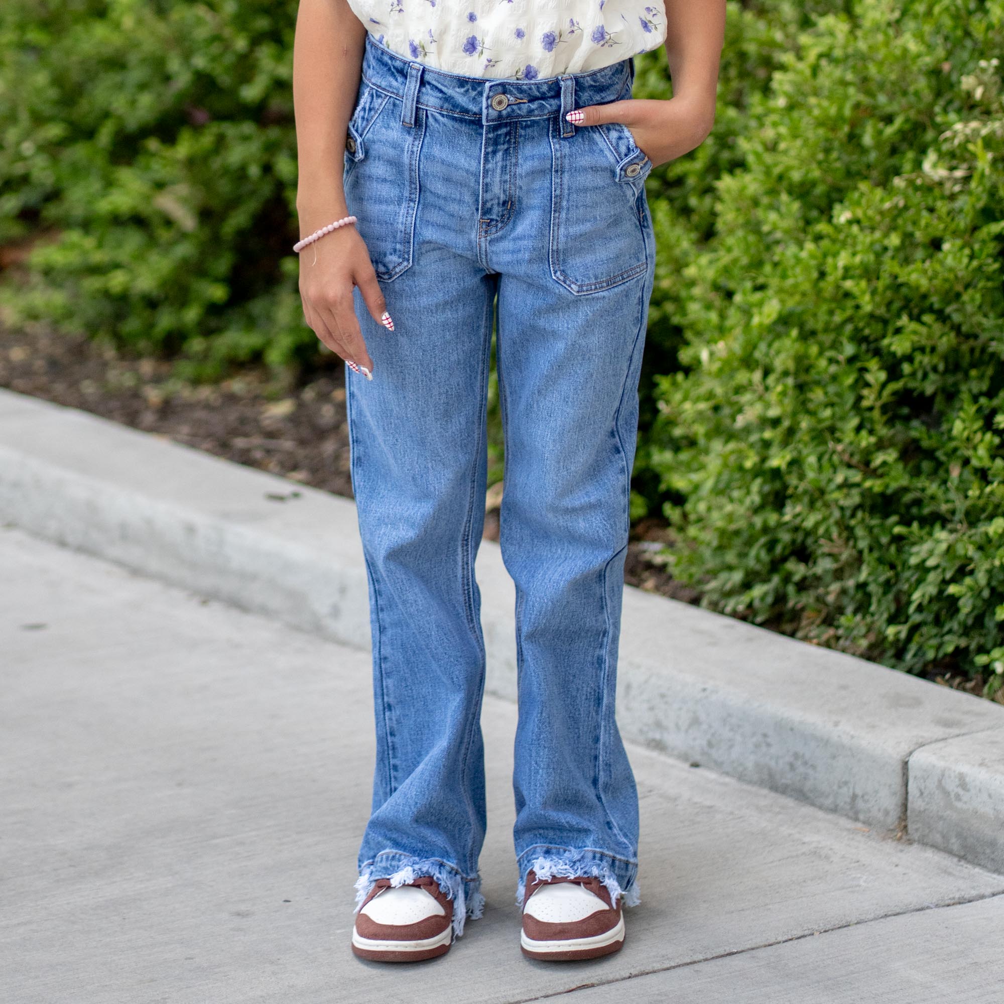 Kids Sherri High Rise Wide Leg Flare