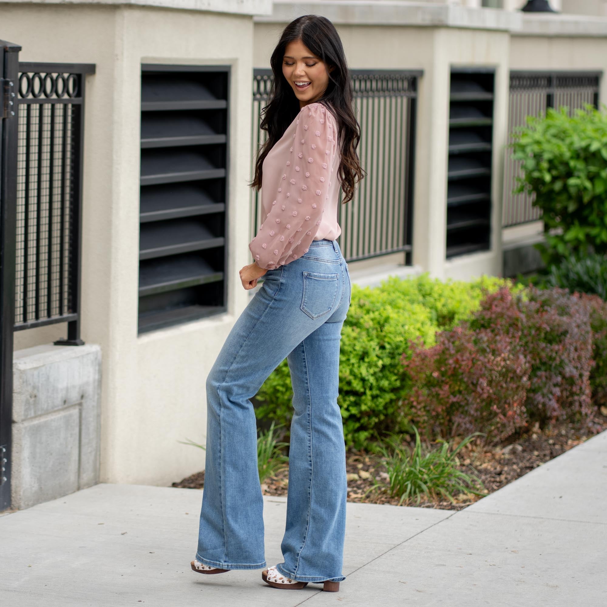 Curvy Fit Dulce High Rise Wide Flare
