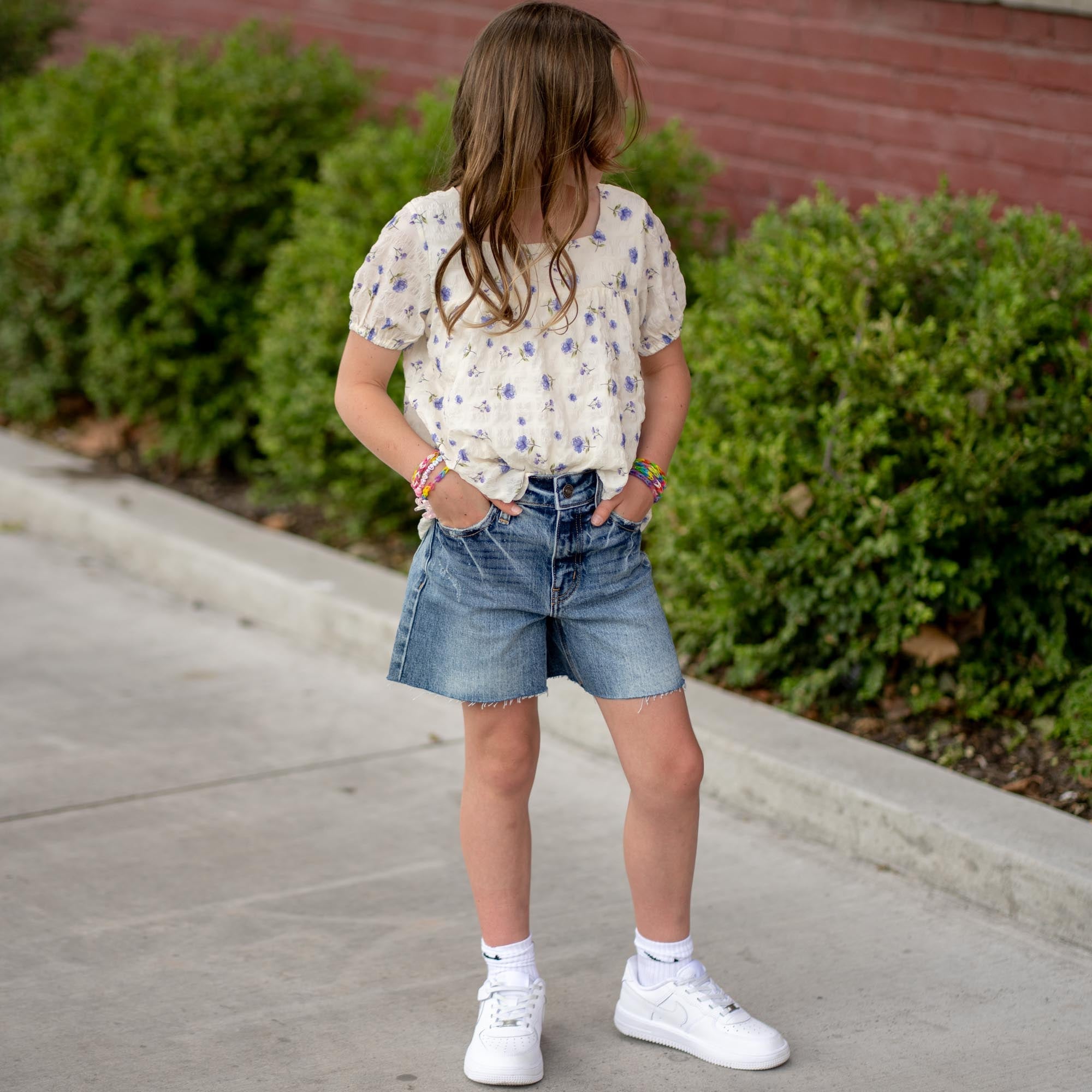 Kids Junie High Rise Shorts
