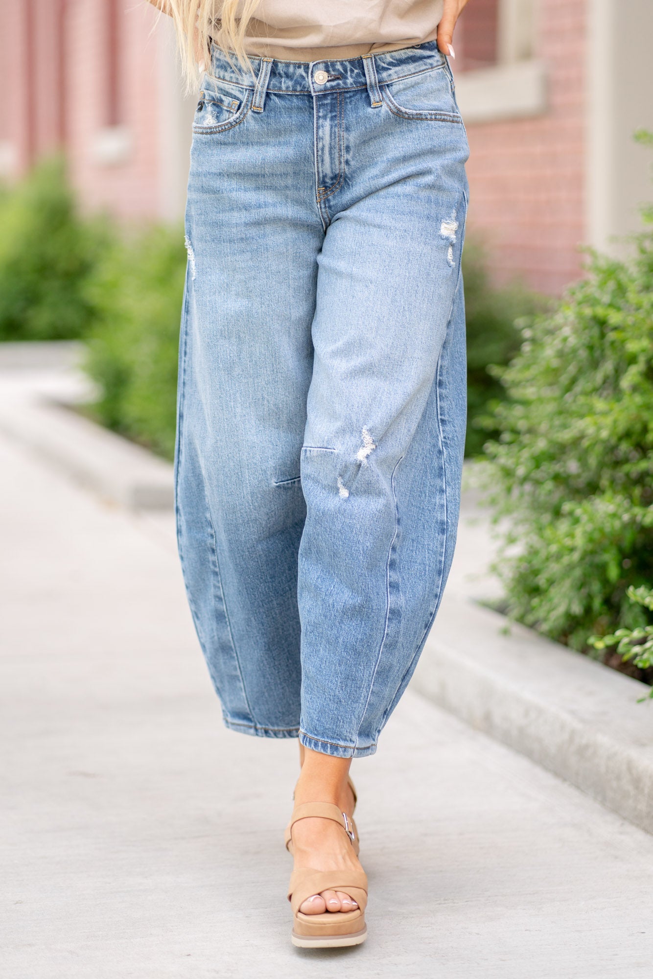 Addison High Rise Barrel Fit Jeans