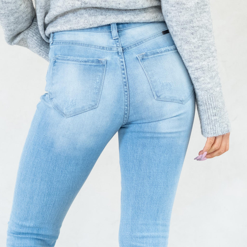 KanCan Lola High Rise Super Skinny Jeans Light Blue Wash