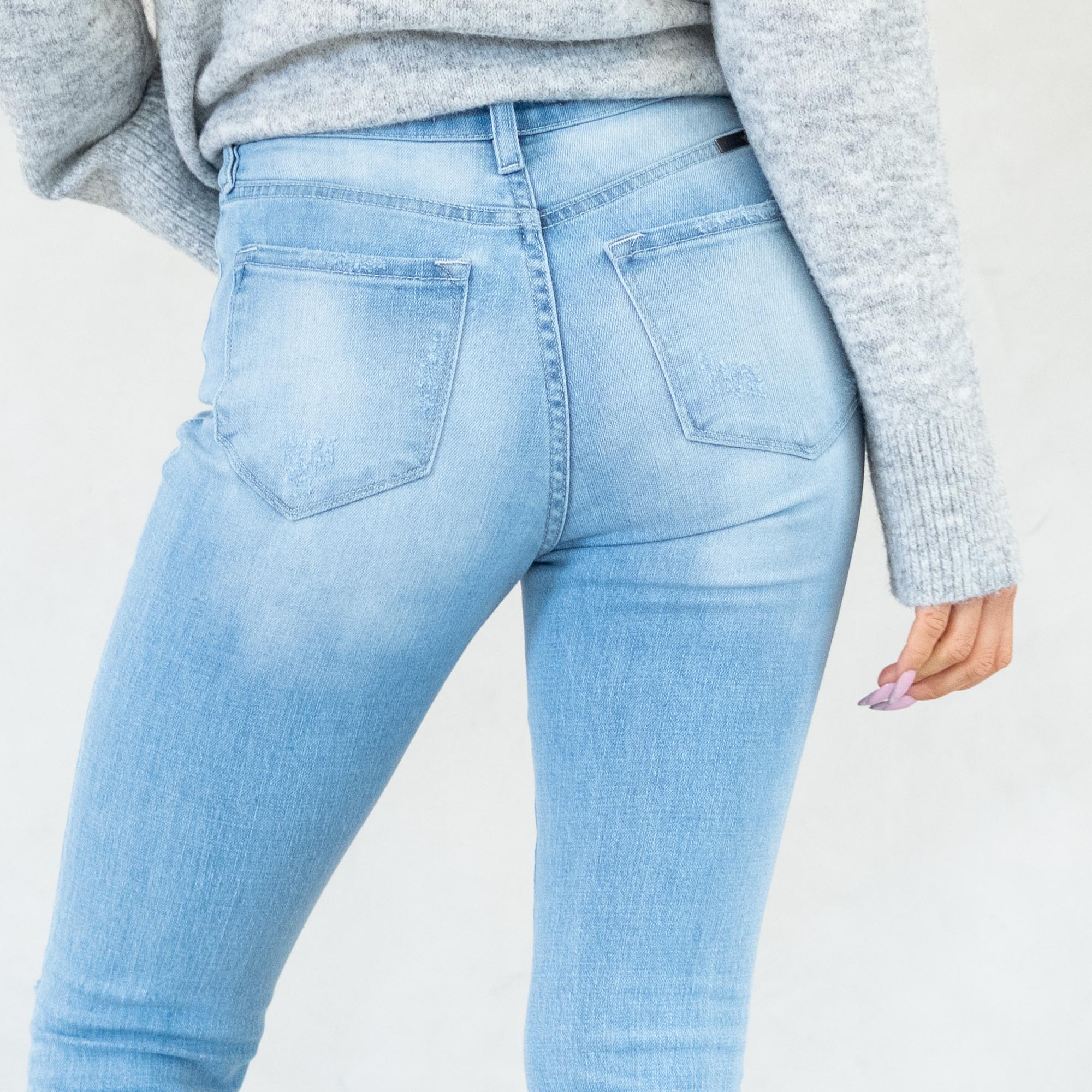 KanCan Lola High Rise Super Skinny Jeans Light Blue Wash