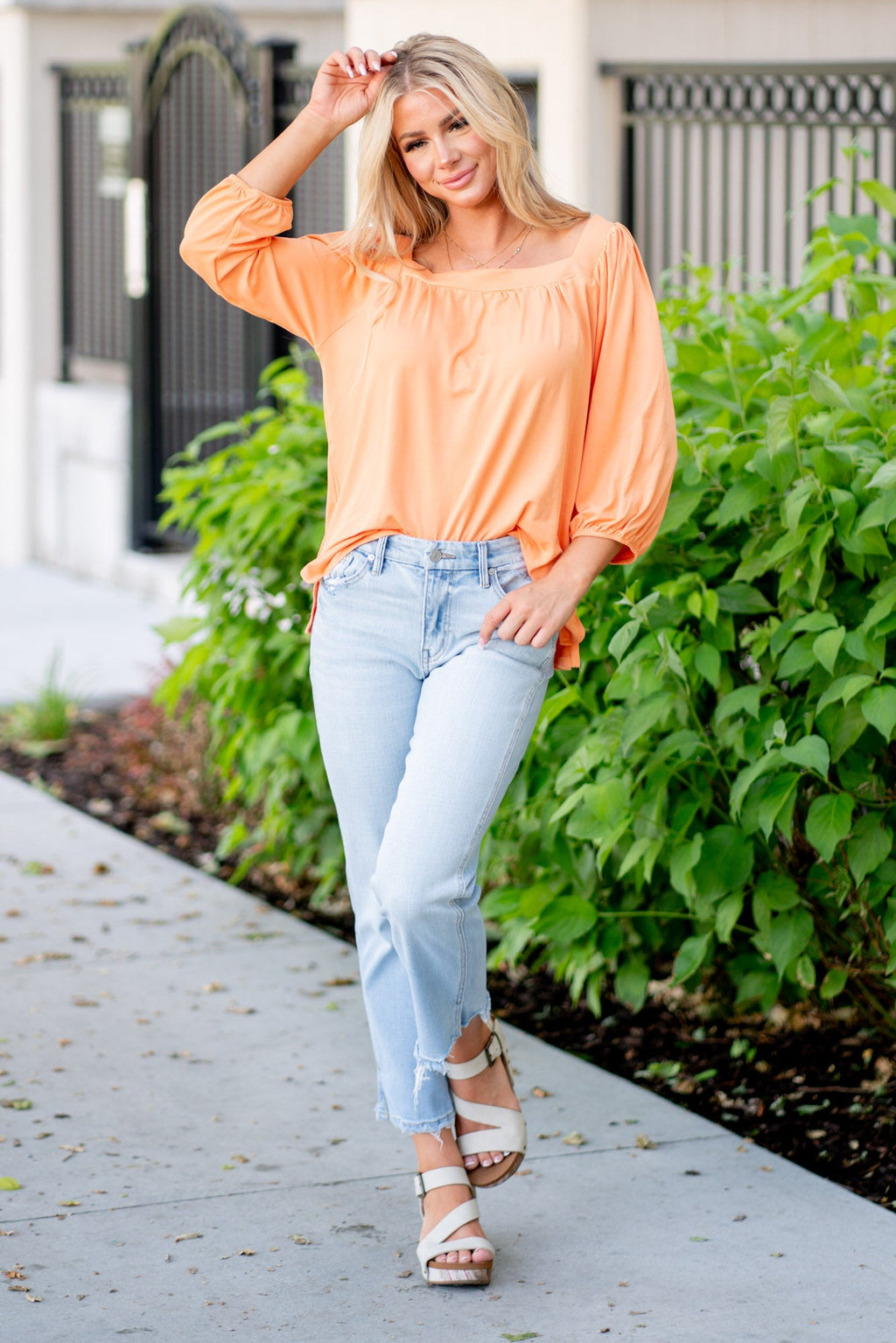 Lane High Rise Cropped Straight Leg