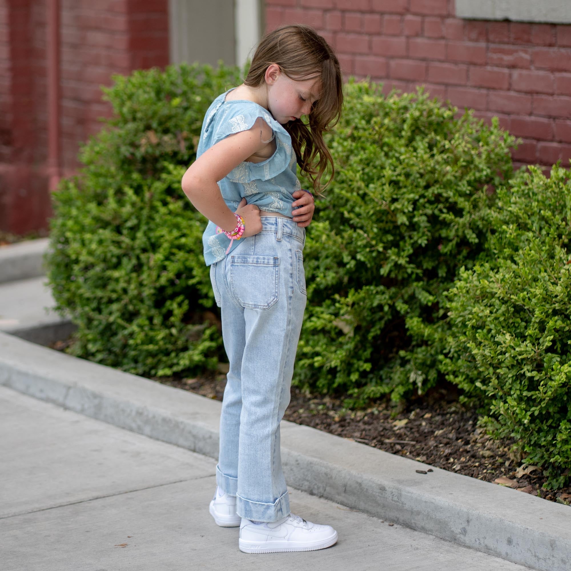 Kids Evie High Rise Cropped Flare