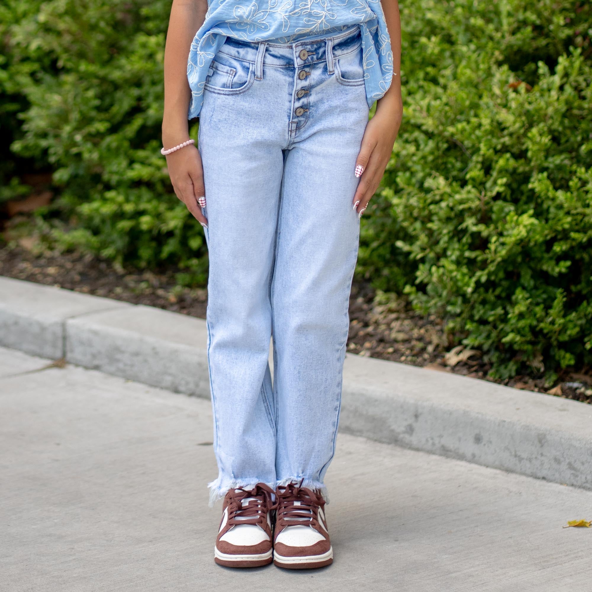 Kids Maggy High Rise Cropped Straight