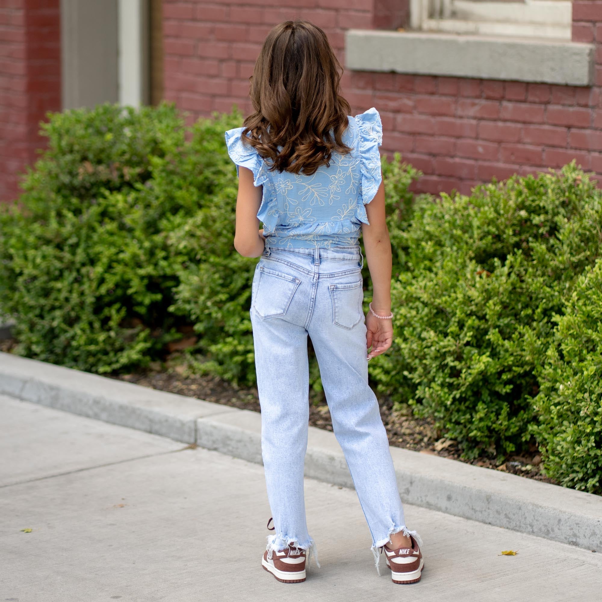 Kids Maggy High Rise Cropped Straight