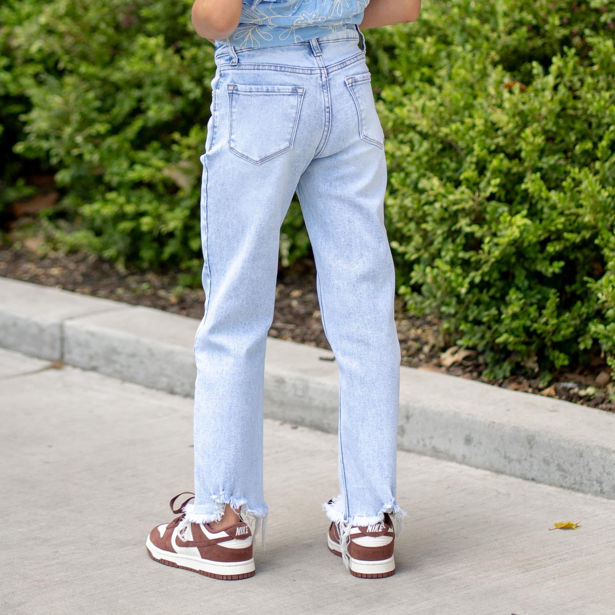 Kids Maggy High Rise Cropped Straight