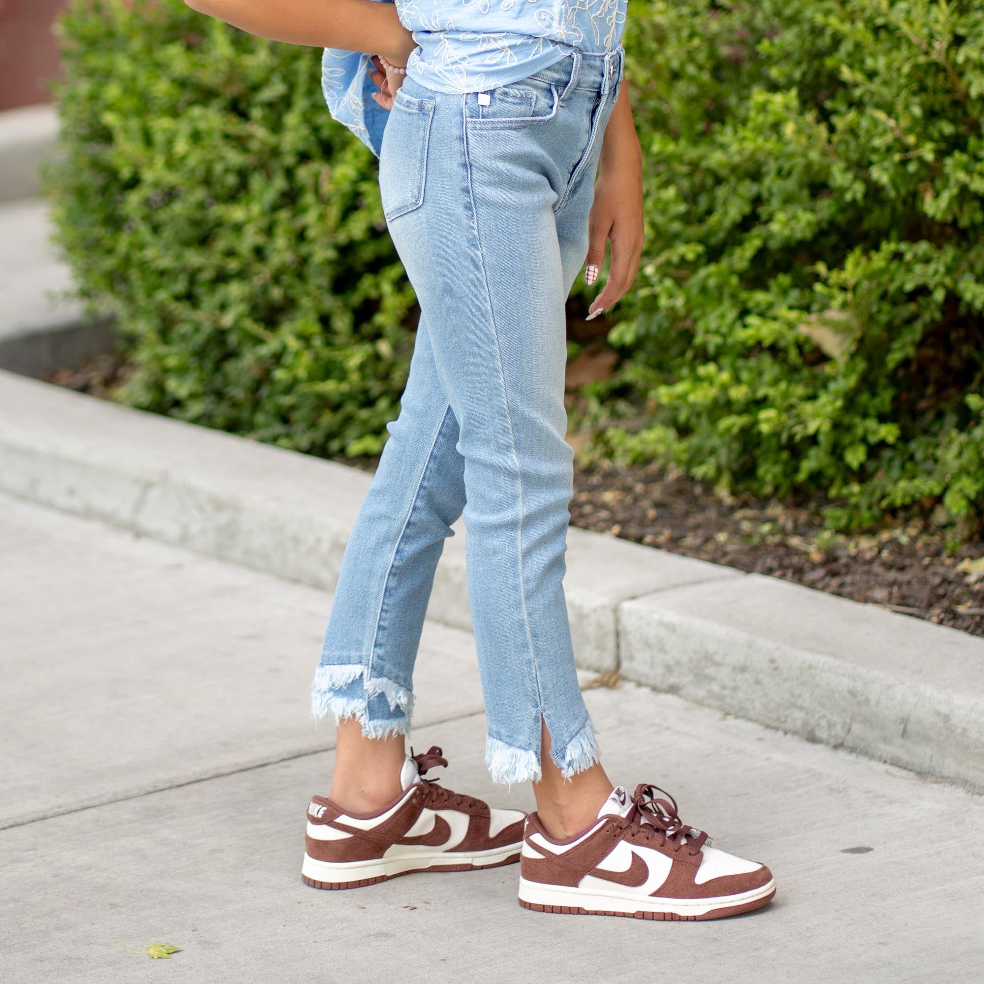 Kids Summer High Rise Ankle Skinny Jeans