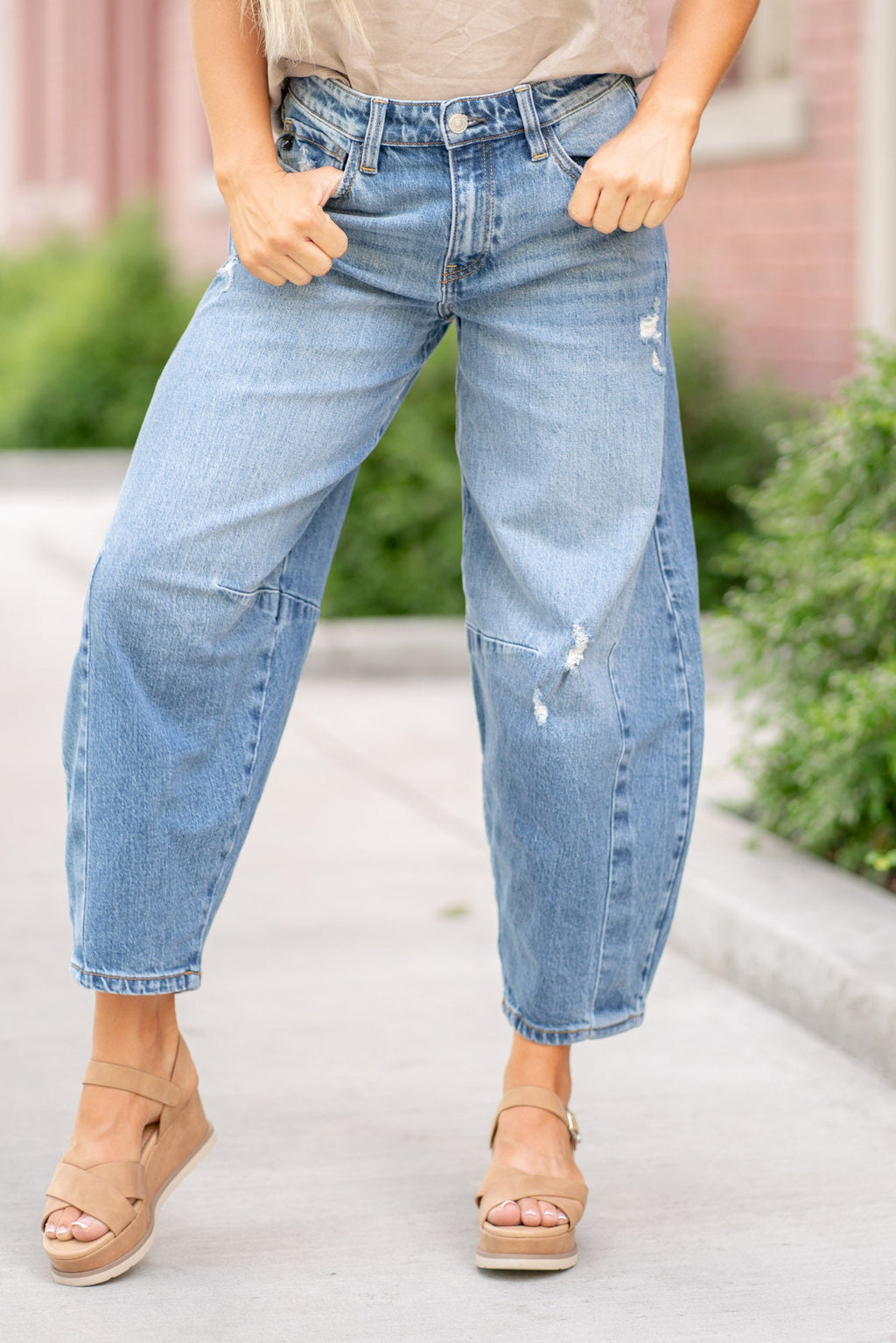 Addison High Rise Barrel Fit Jeans
