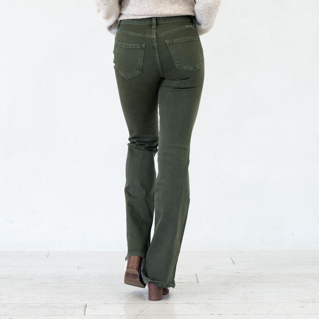 KanCan Olive High Rise Flare Jeans