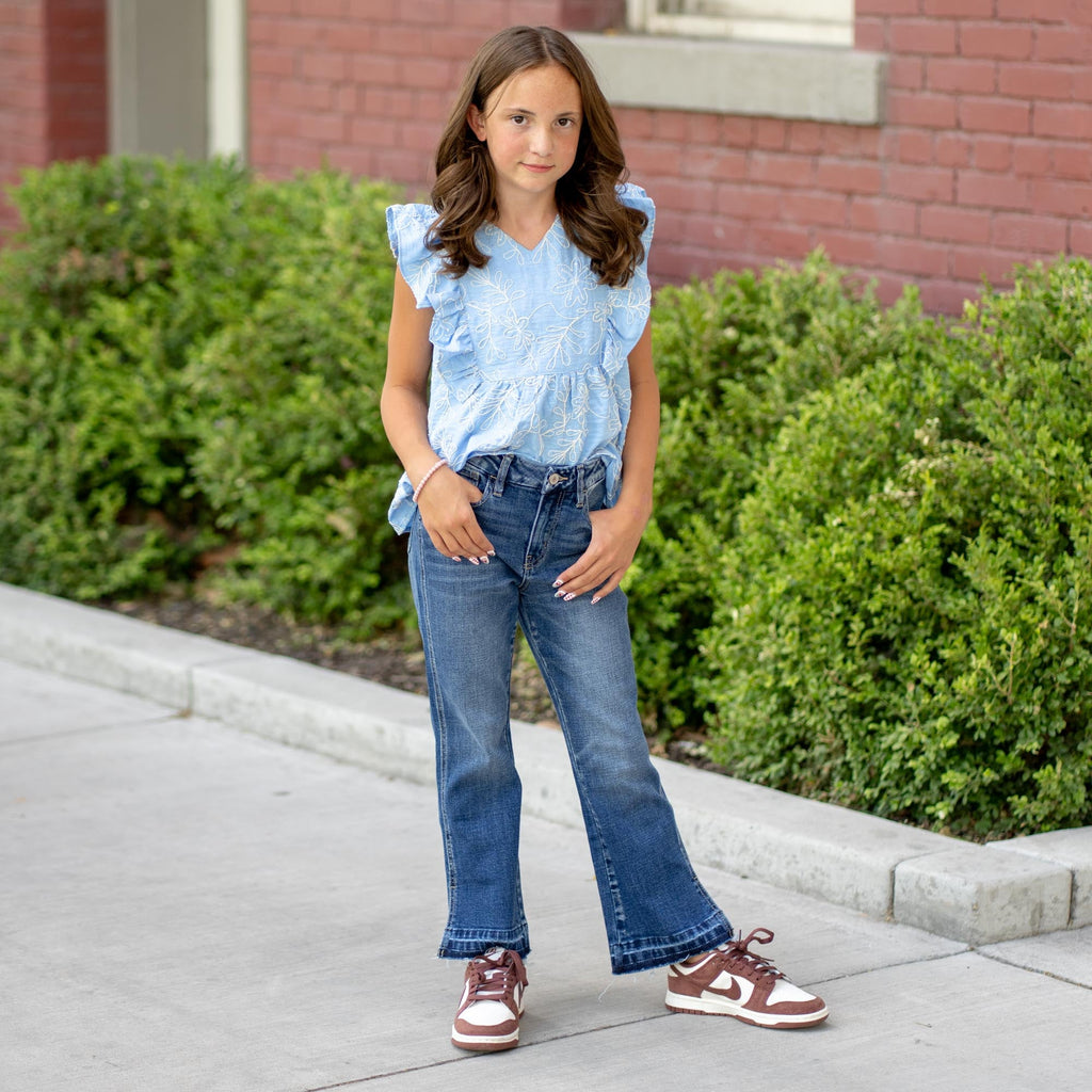 Kids Liza High Rise Cropped Flare