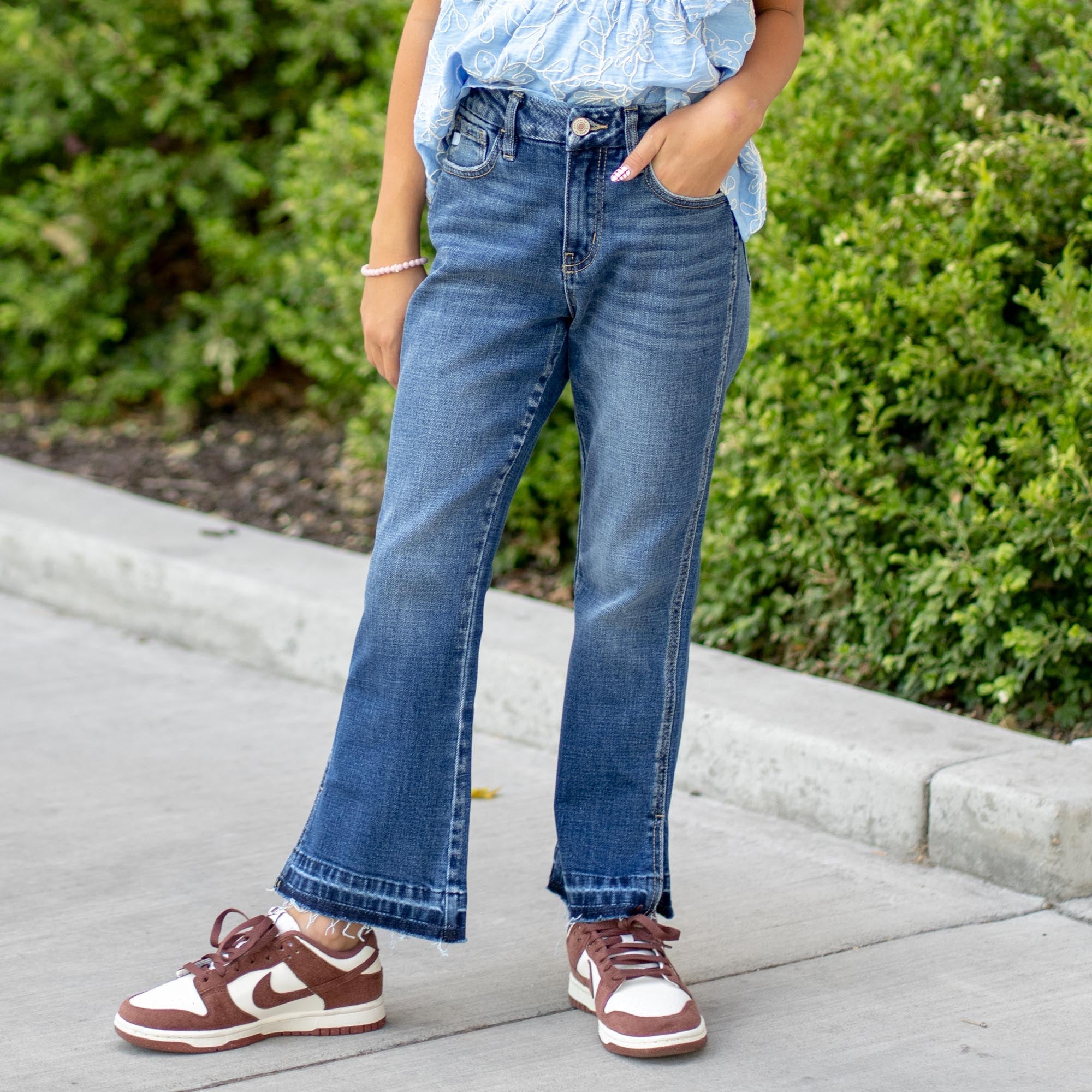 Kids Liza High Rise Cropped Flare