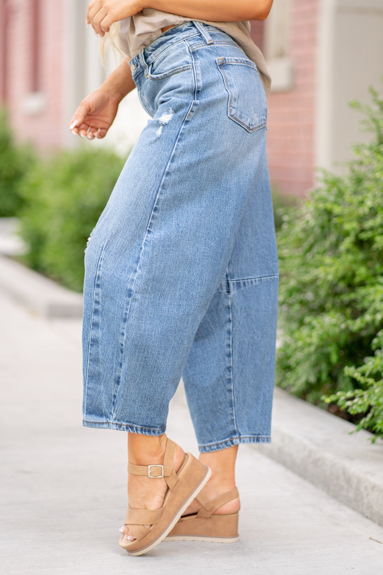 Addison High Rise Barrel Fit Jeans