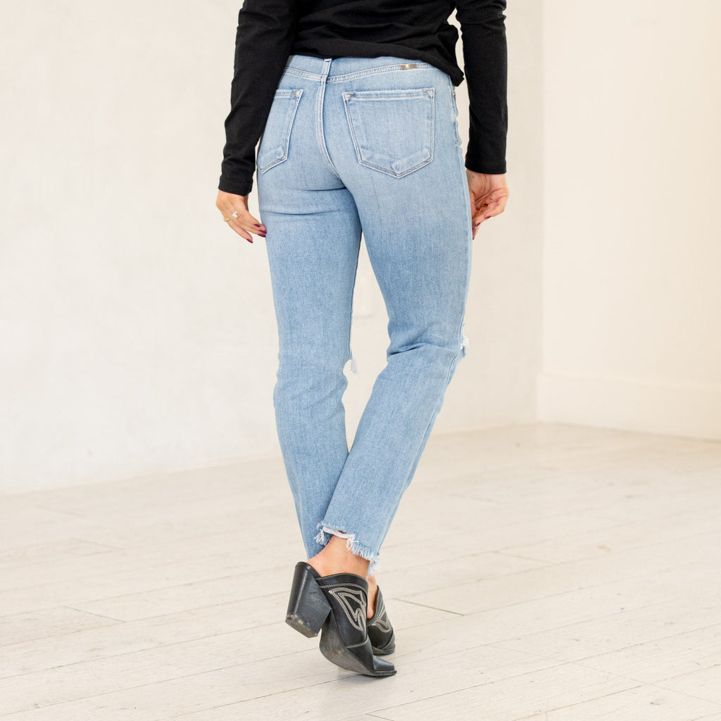 Clover High Rise Slim Straight Fit Leg