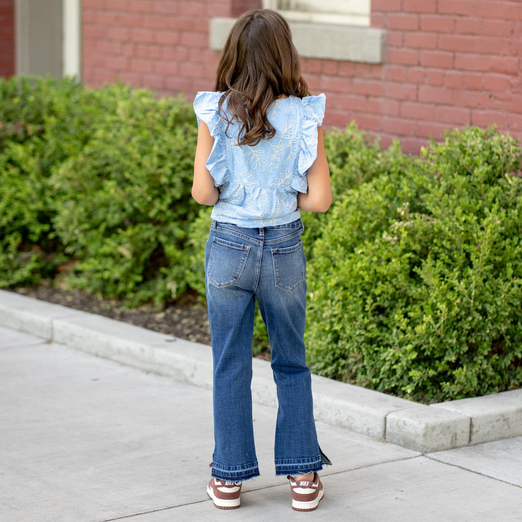 Kids Liza High Rise Cropped Flare