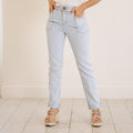 KanCan Genevie High Rise Straight Leg Striped Pant