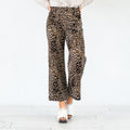 KanCan Tilly Ultra High Rise Leopard Corduroy Wide Leg Pants