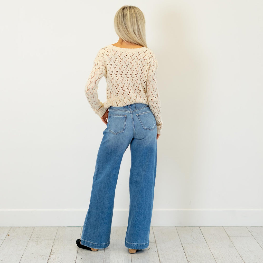 KanCan Becca Ultra High Rise Wide Leg Trouser Jeans